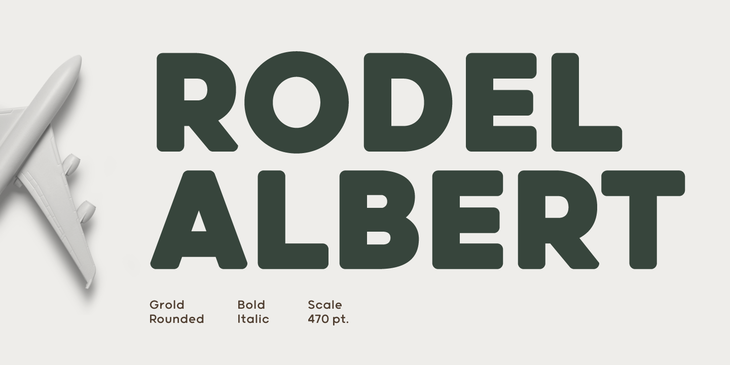 Beispiel einer Grold Rounded Slim Thin Italic-Schriftart